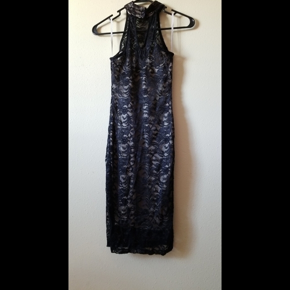 NEW LISTING! HotMiamiStyles Nude Illusion Lace Dress - Picture 7 of 16